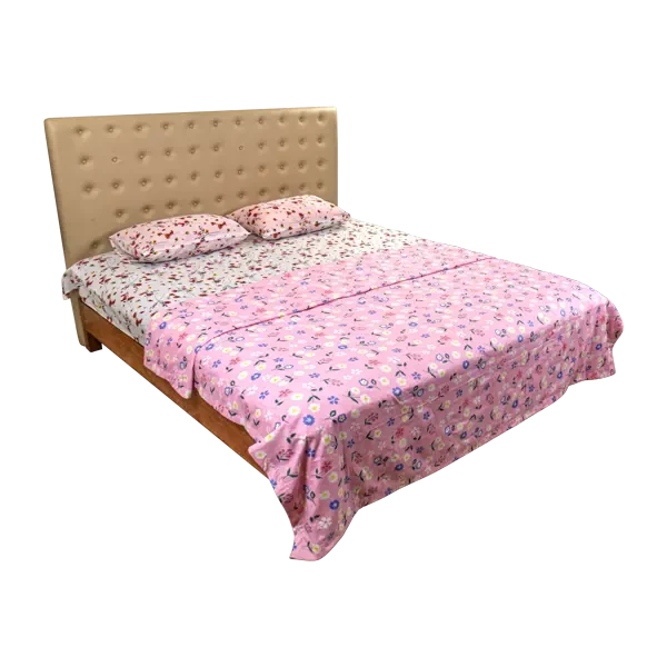 Bed Quilt - Natural Kantha