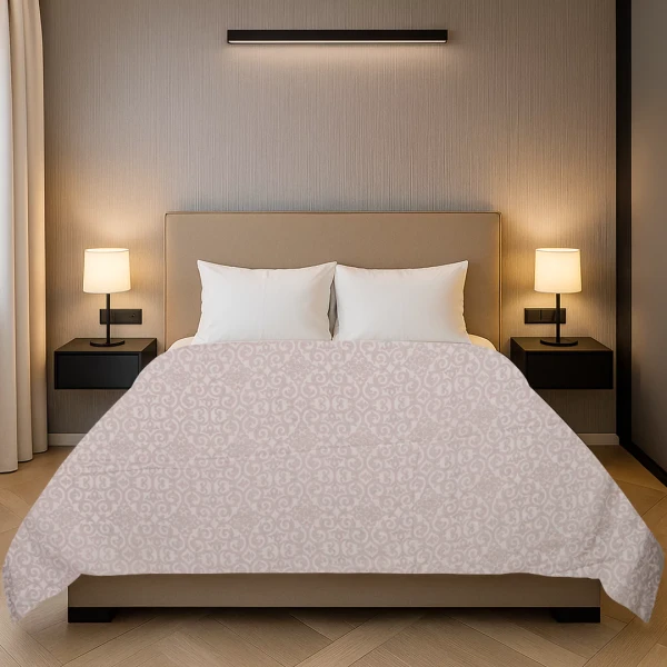 Bed Quilt - Natural Kantha